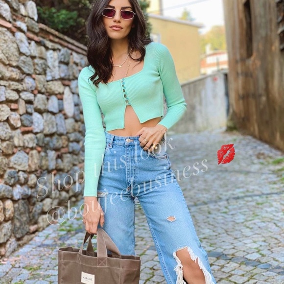 ZARA Knit Cropped Jacket - Picture 1 of 8